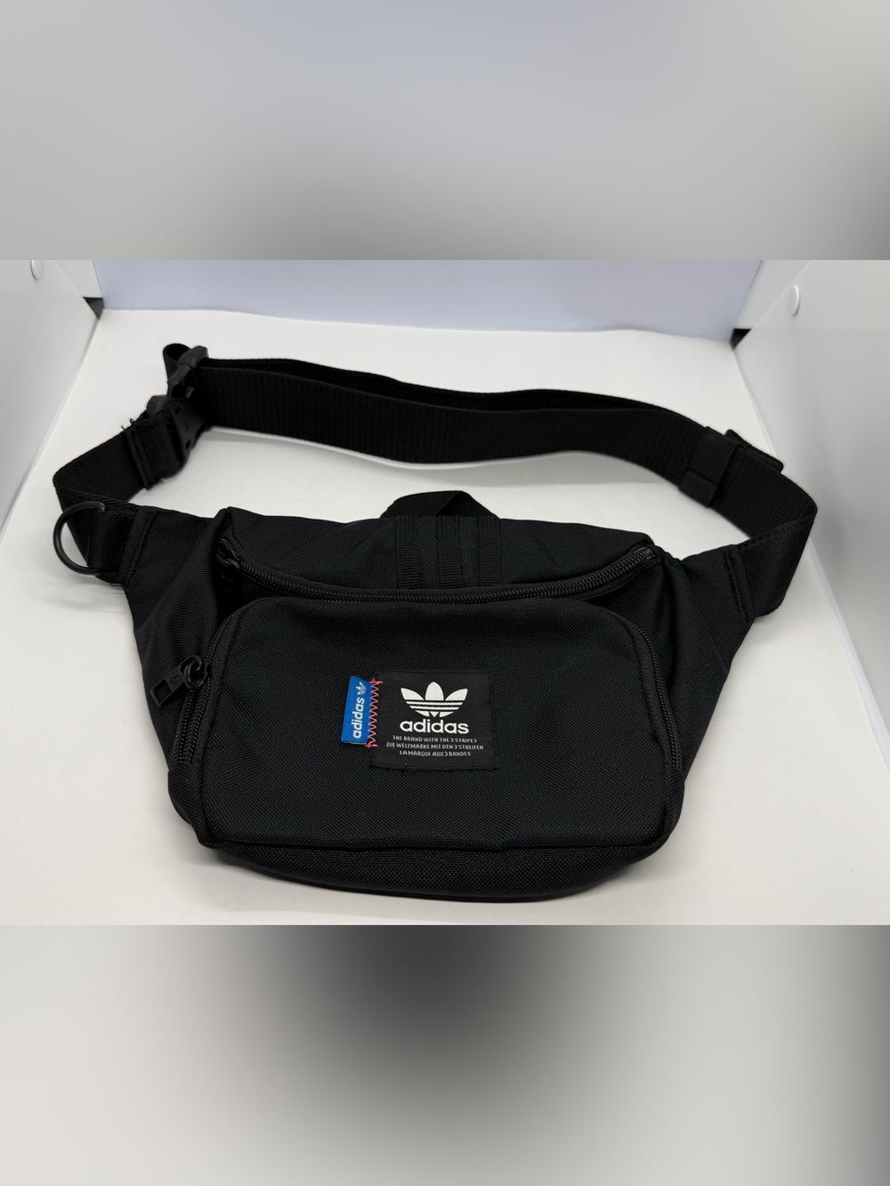 adidas Black Trefoil Hip Pack with Front Pocket